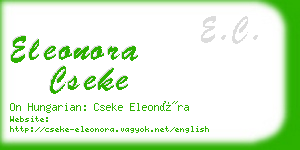 eleonora cseke business card